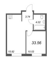 2 ккв (Евро) № 5 Корп.: 3.10 Уч. 3 , Секция 1  в ЖК Новые горизонты