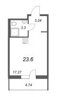 Студия № 231 Корп.: 3.10 Уч. 3 , Секция 1  в ЖК Новые горизонты