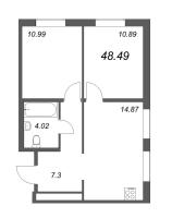 2 ккв № 30 Корп.: 3.10 Уч. 3 , Секция 1  в ЖК Новые горизонты