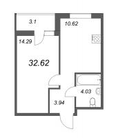 1 ккв № 195 Корп.: 3.11 Уч. 3 , Секция 1  в ЖК Новые горизонты