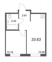 2 ккв (Евро) № 416 Корп.: 3.12 Уч. 3 , Секция 3  в ЖК Новые горизонты