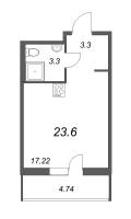 Студия № 147 Корп.: 3.10 Уч. 3 , Секция 1  в ЖК Новые горизонты