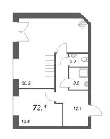 2 ккв (Евро) № 65 Корп.: 15 , Секция 2  в ЖК Новый Питер