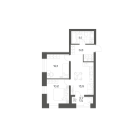 3 ккв (Евро) № 465 Корп.: 2.6 , Секция 9  в ЖК Новый Питер