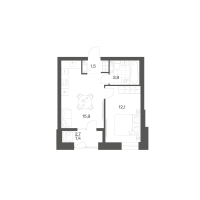 2 ккв (Евро) № 119 Корп.: 2.6 , Секция 3  в ЖК Новый Питер