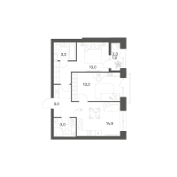 2 ккв № 49 Корп.: 2.6 , Секция 1  в ЖК Новый Питер