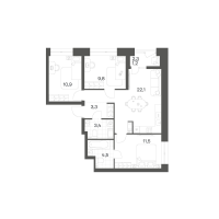 4 ккв (Евро) № 189 Корп.: 2.6 , Секция 4  в ЖК Новый Питер