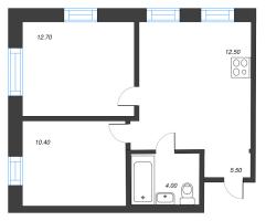 2 ккв № 610 Корп.: 2.3 , Секция 11  в ЖК Новый Питер