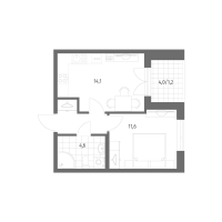 1 ккв № 82 Корп.: 2.1.1 , Секция 2  в ЖК Новый Питер