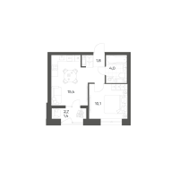 2 ккв (Евро) № 275 Корп.: 2.6 , Секция 6  в ЖК Новый Питер