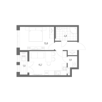 2 ккв (Евро) № 239 Корп.: 2.1.2 , Секция 4  в ЖК Новый Питер