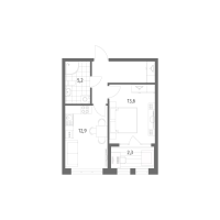 1 ккв № 759 Корп.: 2.1.5 , Секция 13  в ЖК Новый Питер