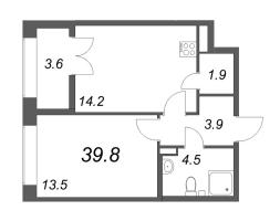 1 ккв № 171 Корп.: 2.1.1 , Секция 2  в ЖК Новый Питер