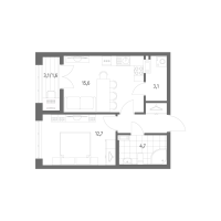 2 ккв (Евро) № 181 Корп.: 2.1.1 , Секция 2  в ЖК Новый Питер