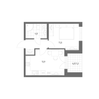 1 ккв № 83 Корп.: 2.1.1 , Секция 2  в ЖК Новый Питер