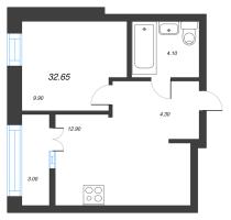 1 ккв № 479 Корп.: 2.3 , Секция 9  в ЖК Новый Питер