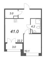 2 ккв (Евро) № 562 Корп.: 2.1.3 , Секция 8  в ЖК Новый Питер