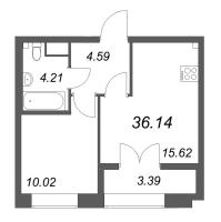 2 ккв (Евро) № 238 Корп.: 2.4 , Секция 4  в ЖК Новый Питер