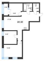 4 ккв (Евро) № 239 Корп.: 2.3 , Секция 5  в ЖК Новый Питер