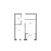 1 ккв № 765 Корп.: 2.1.5 , Секция 13  в ЖК Новый Питер