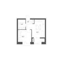 2 ккв (Евро) № 274 Корп.: 2.6 , Секция 6  в ЖК Новый Питер