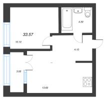 1 ккв № 636 Корп.: 2.3 , Секция 11  в ЖК Новый Питер