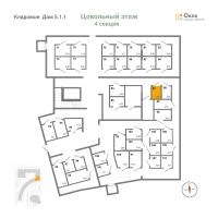 Кладовка № К.87 Корп.: 5.1.1 , Секция 4  в ЖК OKLA