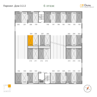 Паркинг № П.209 Корп.: 3.2.2 , Секция П  в ЖК OKLA