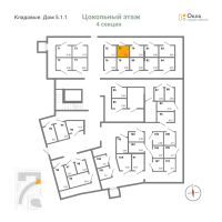 Кладовка № К.77 Корп.: 5.1.1 , Секция 4  в ЖК OKLA