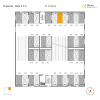 Паркинг № П.196 Корп.: 3.2.2 , Секция П  в ЖК OKLA