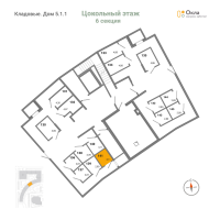 Кладовка № К.141 Корп.: 5.1.1 , Секция 6  в ЖК OKLA