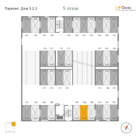 Паркинг № П.186 Корп.: 3.2.2 , Секция П  в ЖК OKLA