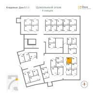 Кладовка № К.105 Корп.: 5.1.1 , Секция 4  в ЖК OKLA