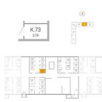 Кладовка № К.73 Корп.: 3.1.1 , Секция 5  в ЖК OKLA