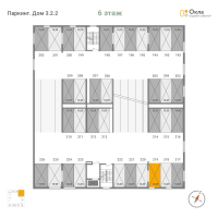 Паркинг № П.219 Корп.: 3.2.2 , Секция П  в ЖК OKLA