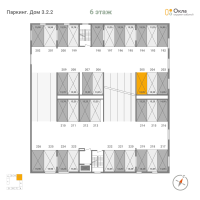 Паркинг № П.205 Корп.: 3.2.2 , Секция П  в ЖК OKLA