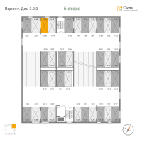 Паркинг № П.200 Корп.: 3.2.2 , Секция П  в ЖК OKLA