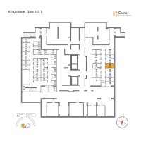 Кладовка № К 44 Корп.: 5.3.1 , Секция 1  в ЖК OKLA