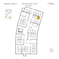 Кладовка № К.220 Корп.: 5.1.1 , Секция 9  в ЖК OKLA