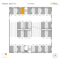 Паркинг № П.199 Корп.: 3.2.2 , Секция П  в ЖК OKLA