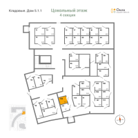Кладовка № К.100 Корп.: 5.1.1 , Секция 4  в ЖК OKLA