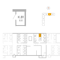 Кладовка № К.81 Корп.: 3.1.1 , Секция 5  в ЖК OKLA