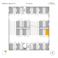 Паркинг № П.216 Корп.: 3.2.2 , Секция П  в ЖК OKLA