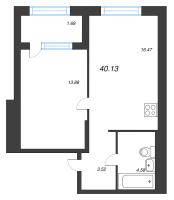 2 ккв (Евро) № 177 Корп.: 2 , Секция 1  в ЖК ORO by Akvilon