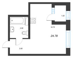 Студия № 375 Корп.: 2 , Секция 2  в ЖК ОРО от Аквилон