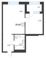 2 ккв (Евро) № 307 Корп.: 2 , Секция 2  в ЖК ОРО от Аквилон