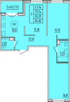 3 ккв № 59 Корп.: 1 , Секция 2  в ЖК Образцовый квартал 17