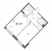 2 ккв (Евро) № 98 Корп.: 8 Уч. 241 , Секция 3  в ЖК Огни Залива