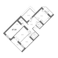 4 ккв (Евро) № 931 Корп.: 8 Уч. 241 , Секция 14  в ЖК Огни Залива