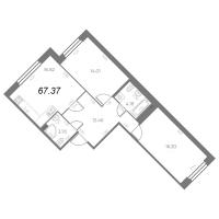 3 ккв (Евро) № 499 Корп.: 10 Уч. 242 , Секция 7  в ЖК Огни Залива